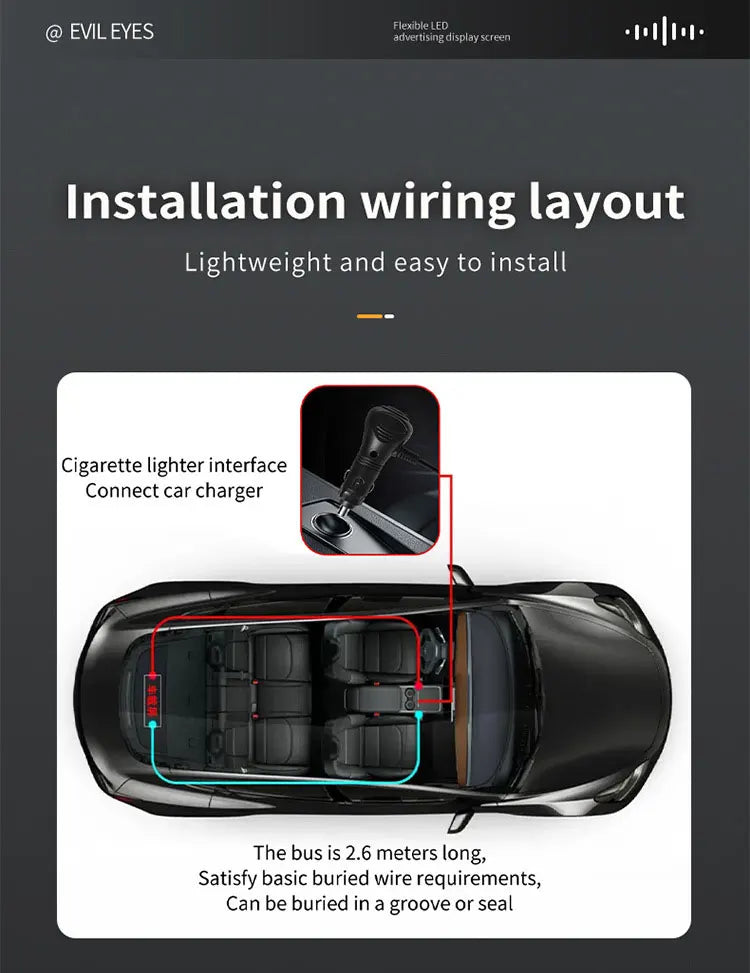 New APP LED Truck Car Devil Eye Light For Board Windshield Remote Music Control Custom Text Pattern Lighting 12V 24V Display