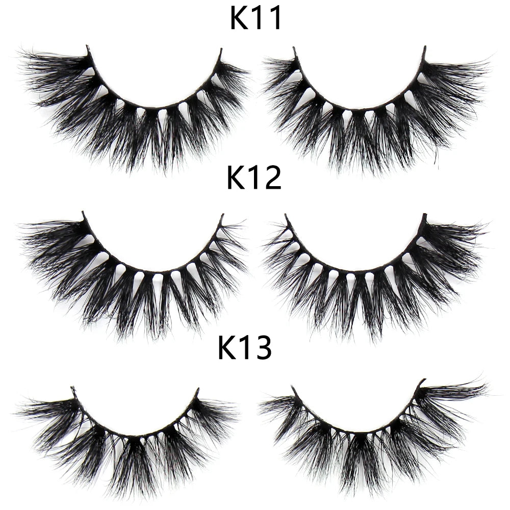 FOXESJI Lashes 3D Mink Eyelashes Natural Long Fluffy Dramatic Strip Eye Lashes Eyelash Extension Soft False Eyelashes Makeup