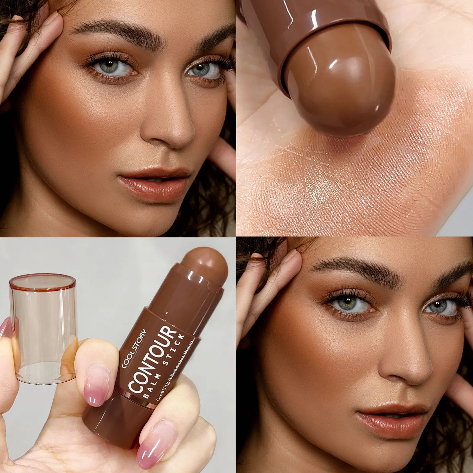 Face Contour Bronzer Stick Face Brighten Highlighter Bar Shimmer Highlighter Blush Stick Nose Shadow Pen Makeup Tool Cosmetics