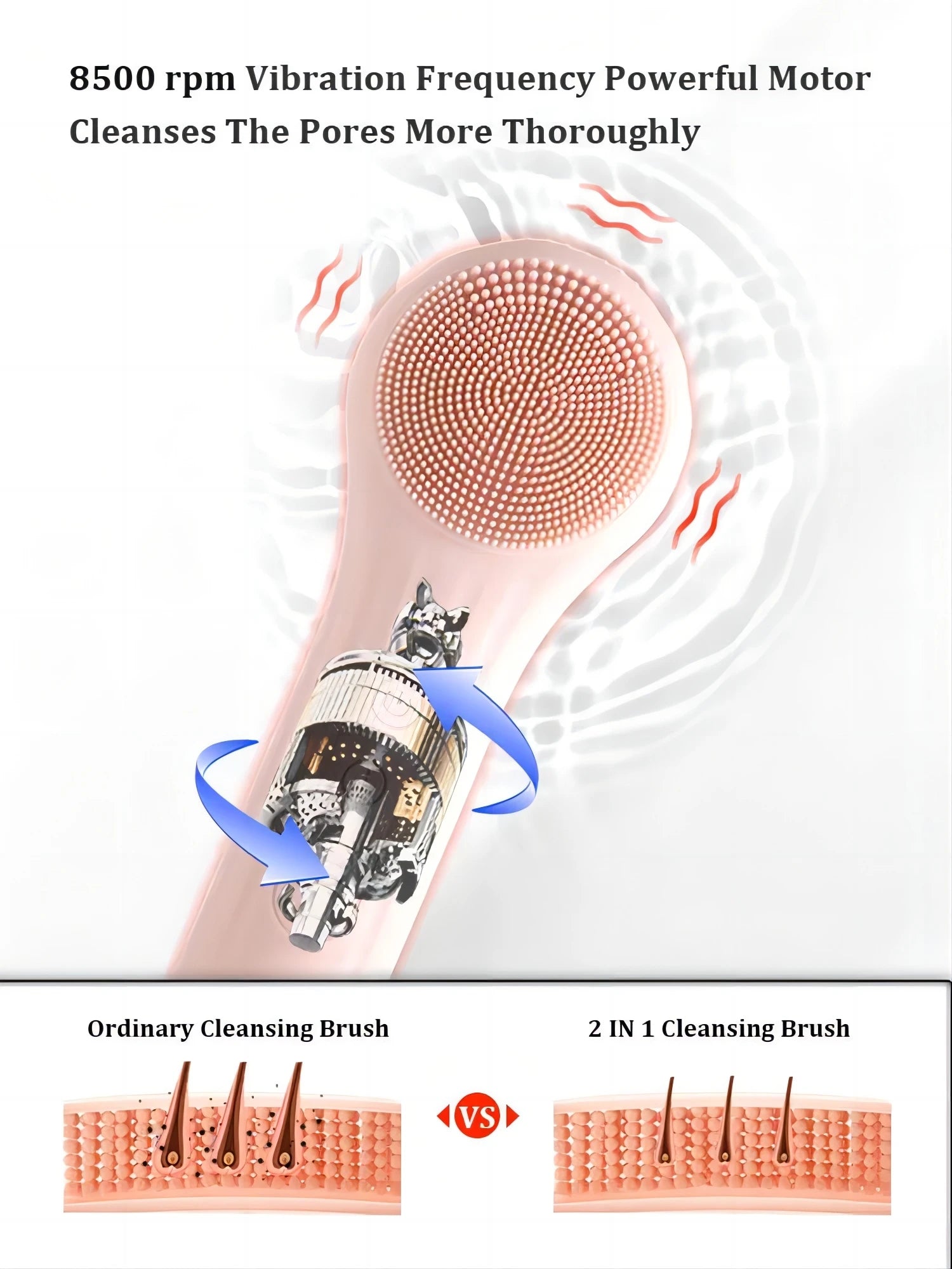Silicone Electric Face Cleansing Brush Waterproof