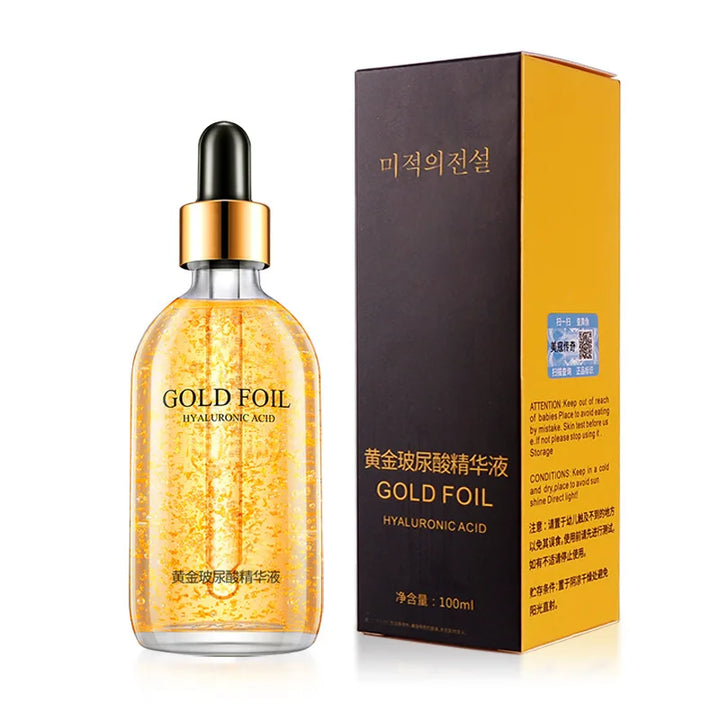 24K Gold Hyaluronic Acid & Niacinamide Face Serum – Anti-Aging, Brightening & Hydrating Skincare