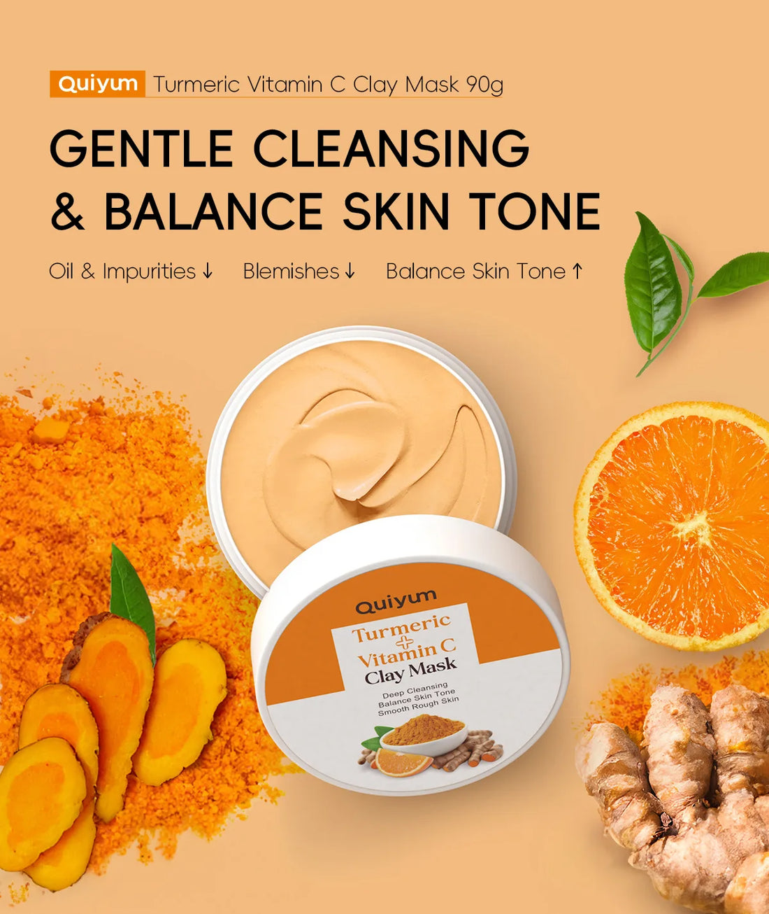 Turmeric Vitamin C Mud Mask Pore Cleansing & Brightening full product view