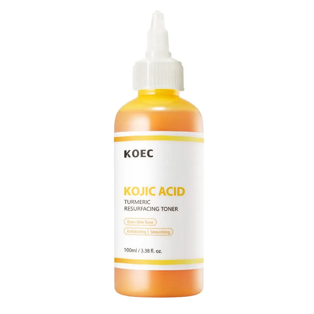 100ml KOEC Kojic Acid Turmeric Resurfacing Toner Exfoliating Smoothing Purifying Pores Even Skin Tone Refine Texture Antioxidant