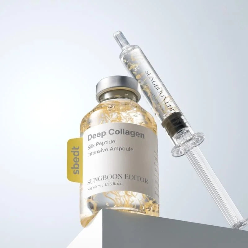Korean Skin Care Kit - Deep Collagen Silk Peptide Ampoule