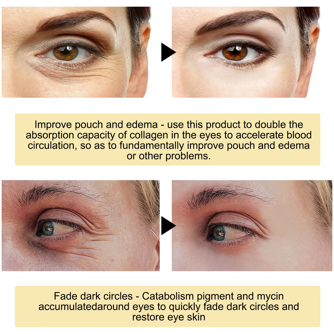 EELHOE Gold Under Eye Patches Anti-Aging Care 60pcs