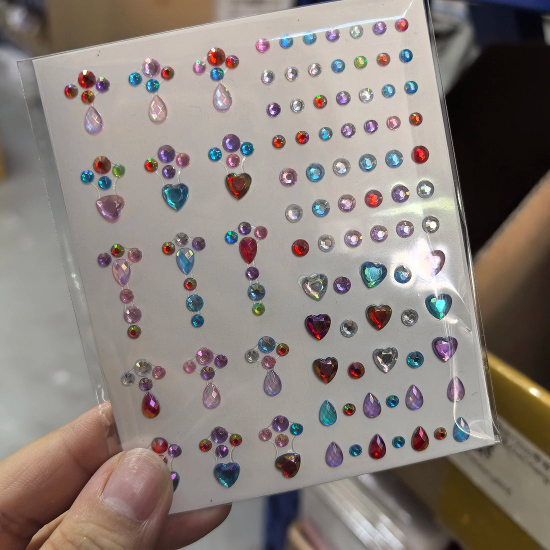 1pcs Laser Sparkle Stars Diamond/Pearls Face Gems Stickers Heart Moon Shape Rhinestones for Eyes/Face Stickers Temporary Tattoos