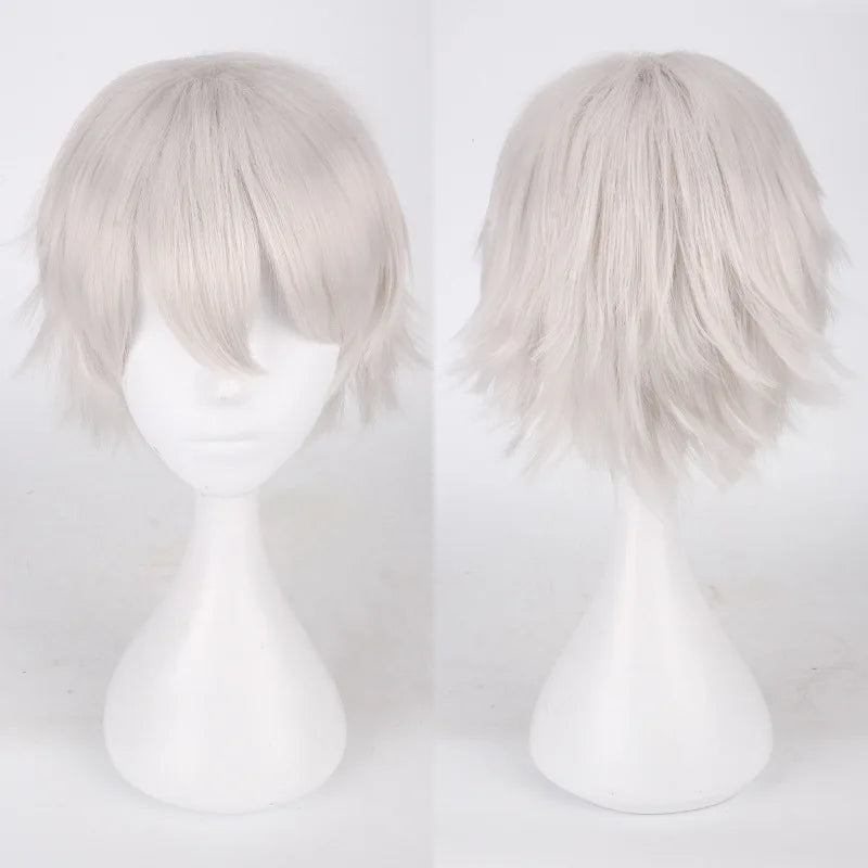 Cosplay Wig 30cm Short Anime Wig Heat Resistant Synthetic Hair Halloween Party Wigs + Wig Cap