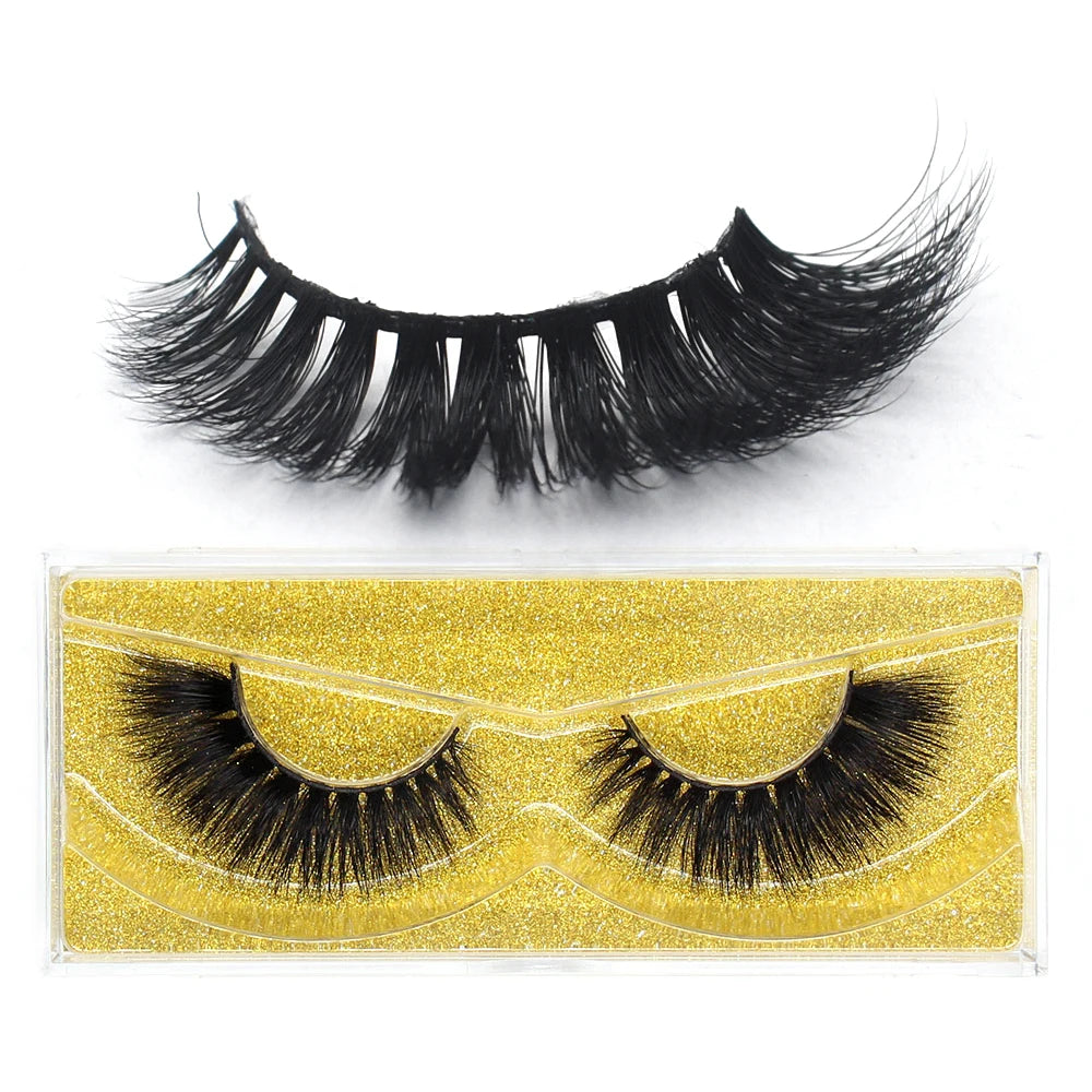 FOXESJI Lashes 3D Mink Eyelashes Natural Long Fluffy Dramatic Strip Eye Lashes Eyelash Extension Soft False Eyelashes Makeup