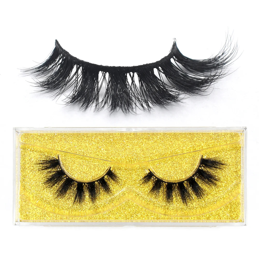 FOXESJI Lashes 3D Mink Eyelashes Natural Long Fluffy Dramatic Strip Eye Lashes Eyelash Extension Soft False Eyelashes Makeup