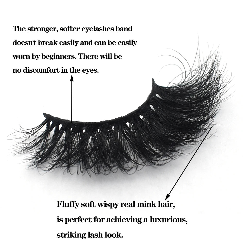 FOXESJI Lashes 3D Mink Eyelashes Natural Long Fluffy Dramatic Strip Eye Lashes Eyelash Extension Soft False Eyelashes Makeup