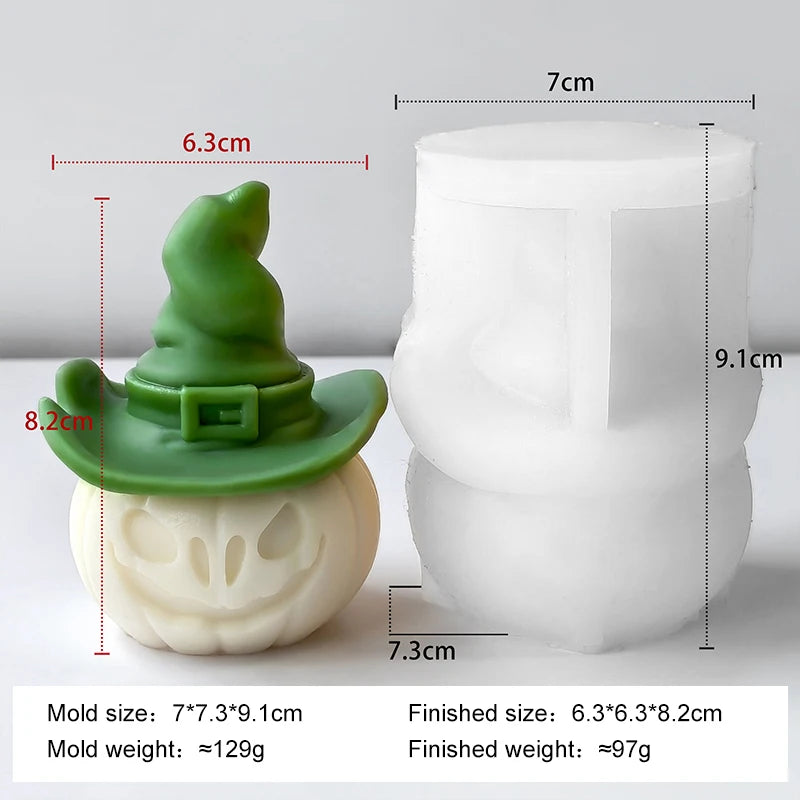 Halloween Devil Pumpkin Silicone Candle Mold Handmade Aroma Plaster Resin Decor Mould Soy Wax Candle Making Supplies