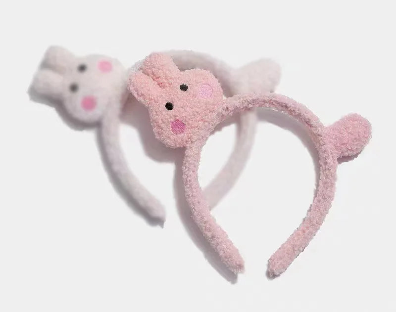 Cartoon Cute Headband New Plush Big Eyes Headband Women's Face Wash Headband Children's Headwear