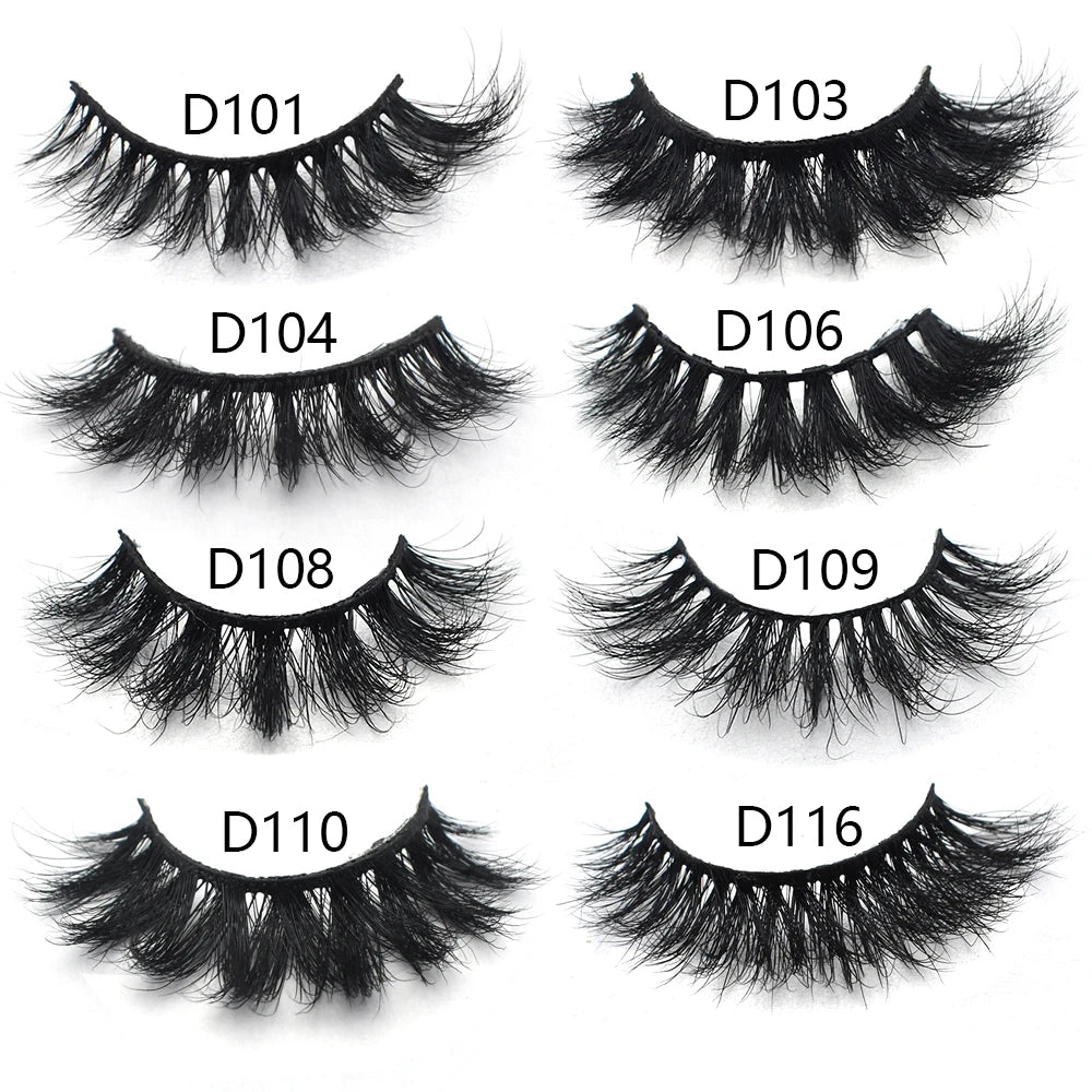 FOXESJI Lashes 3D Mink Eyelashes Natural Long Fluffy Dramatic Strip Eye Lashes Eyelash Extension Soft False Eyelashes Makeup