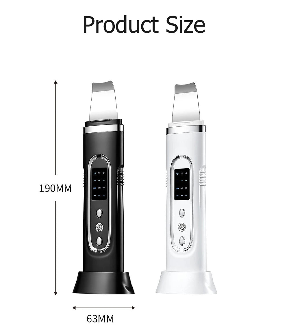 Ultrasonic Skin Scrubber Deep Cleansing Device Tool