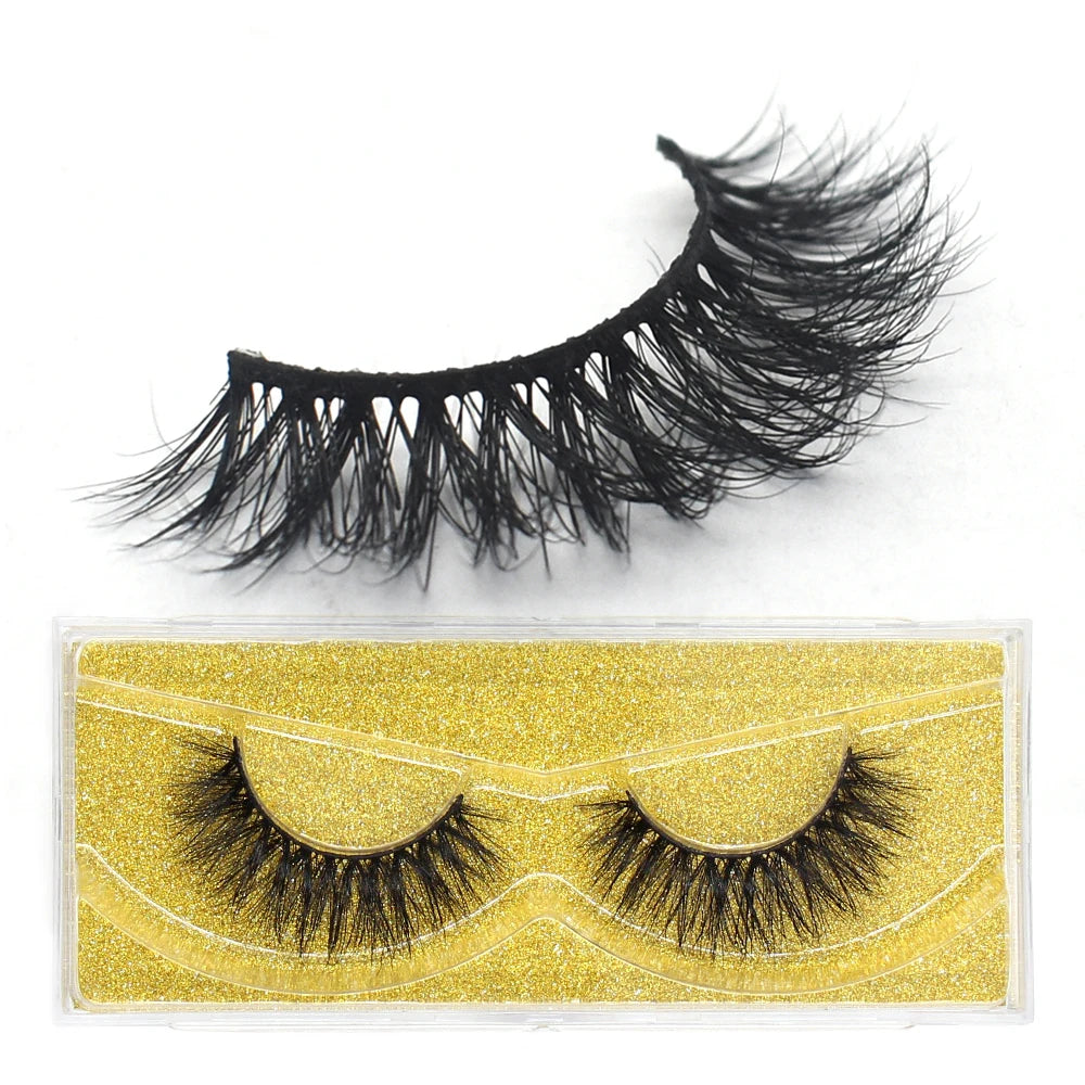 FOXESJI Lashes 3D Mink Eyelashes Natural Long Fluffy Dramatic Strip Eye Lashes Eyelash Extension Soft False Eyelashes Makeup
