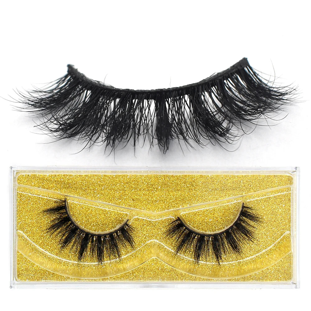 FOXESJI Lashes 3D Mink Eyelashes Natural Long Fluffy Dramatic Strip Eye Lashes Eyelash Extension Soft False Eyelashes Makeup