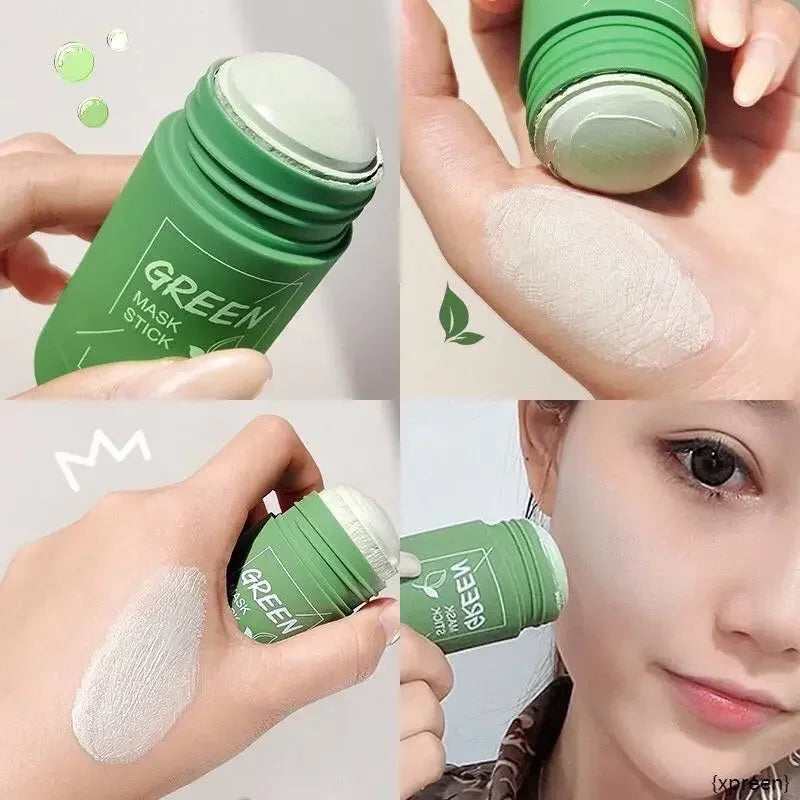 Green Tea Clay Mask Stick Deep Cleansing Oil Control front of the jar or tube