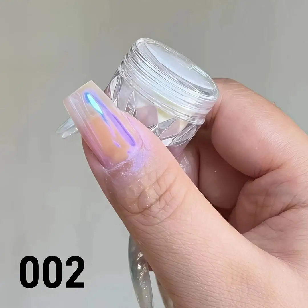 1pc Chrome Nail Powder Ice Transparent Aurora High Gloss Pearl Rainbow Color Powder Metal Pigment Nail Art Creation
