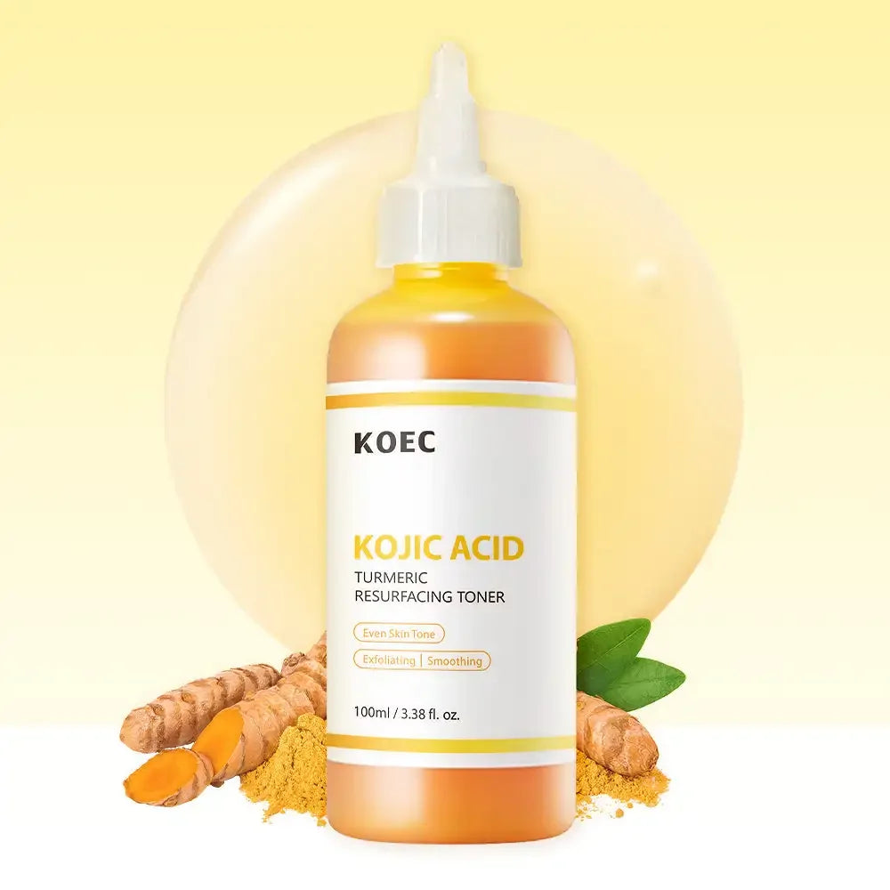 100ml KOEC Kojic Acid Turmeric Resurfacing Toner Exfoliating Smoothing Purifying Pores Even Skin Tone Refine Texture Antioxidant