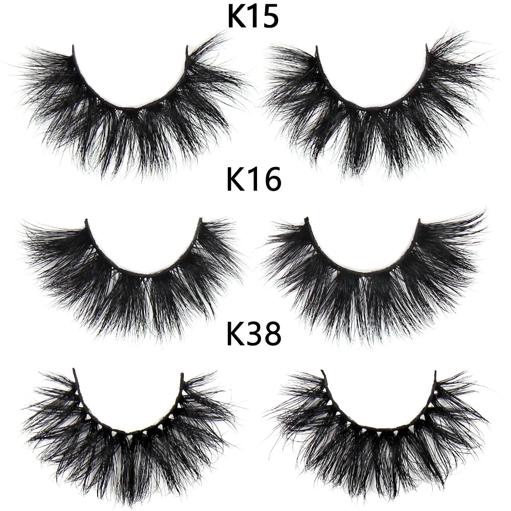 FOXESJI Lashes 3D Mink Eyelashes Natural Long Fluffy Dramatic Strip Eye Lashes Eyelash Extension Soft False Eyelashes Makeup