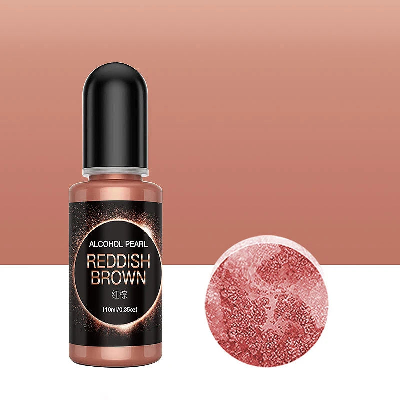 10ml Metallic Pearlescence Pigment Alcohol Liquid Art Ink Alcohol Diffusion DIY Resin Mold Colorant Dye Jewelry Making Supplies