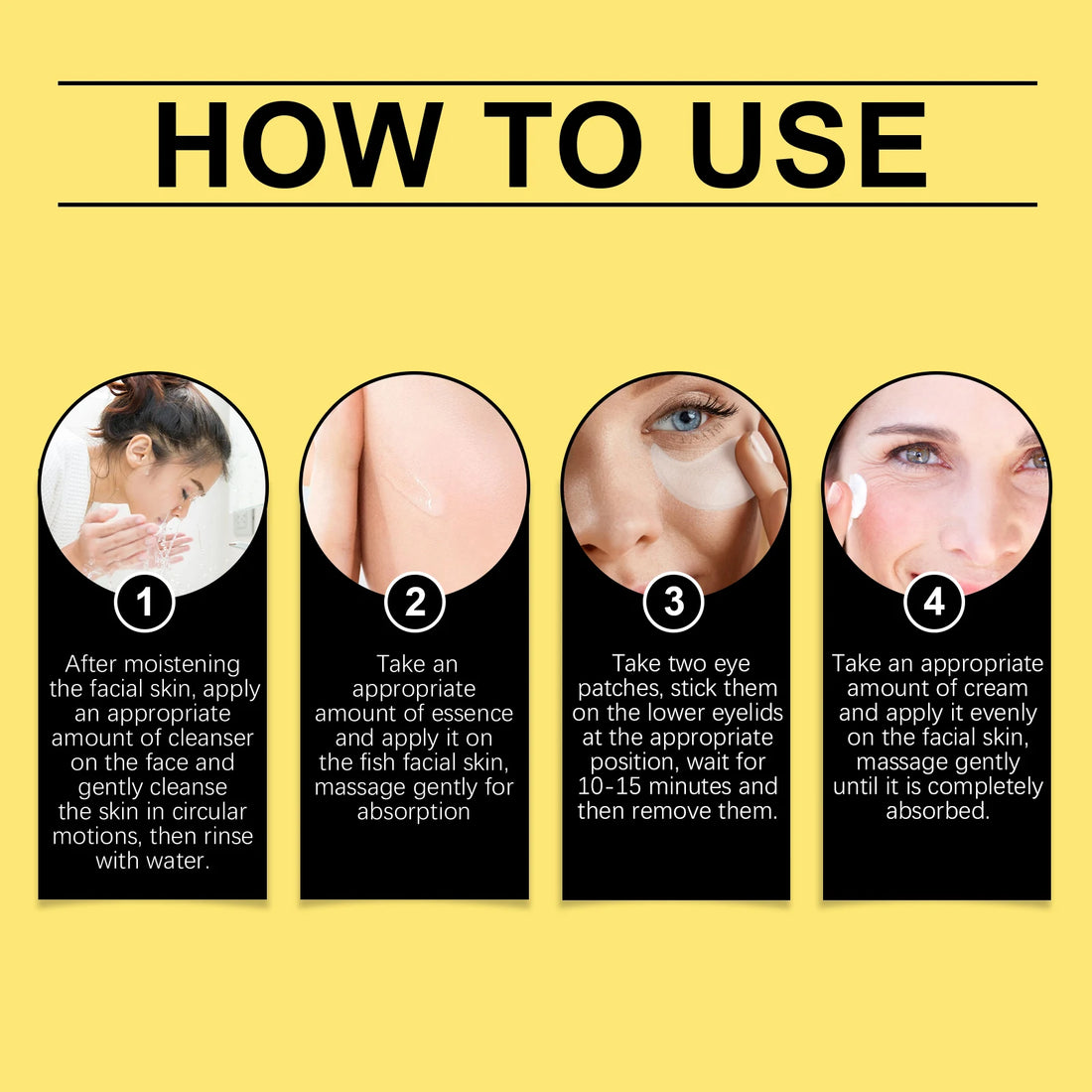 Snail Mucin Skincare Set 4-Step Glow Routine each item in detail