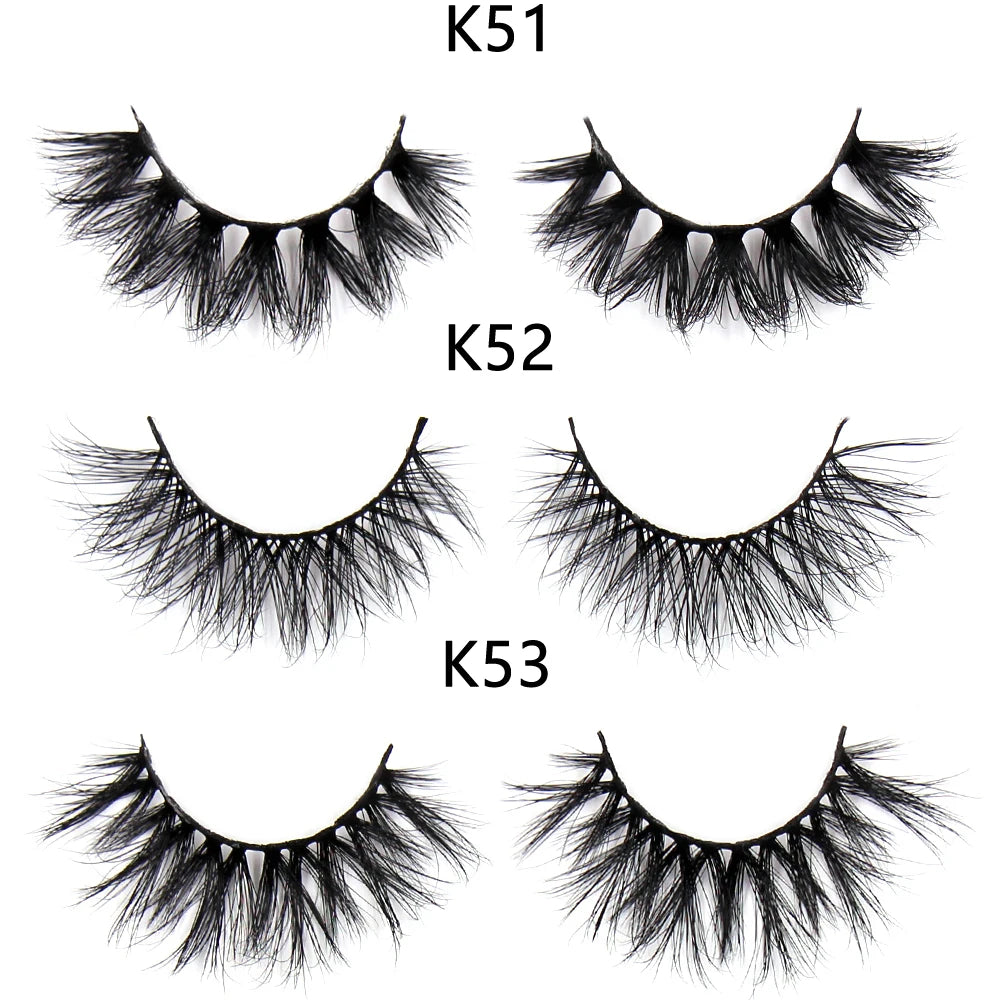 FOXESJI Lashes 3D Mink Eyelashes Natural Long Fluffy Dramatic Strip Eye Lashes Eyelash Extension Soft False Eyelashes Makeup