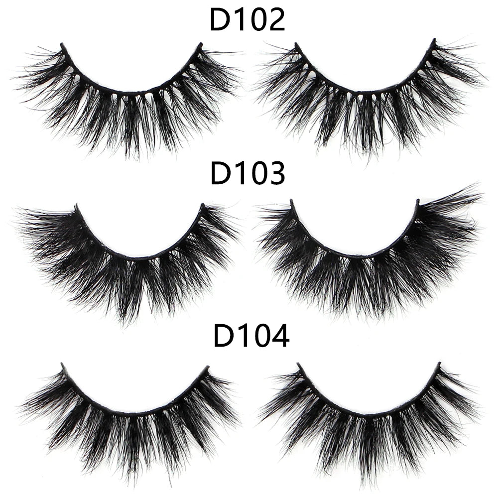 FOXESJI Lashes 3D Mink Eyelashes Natural Long Fluffy Dramatic Strip Eye Lashes Eyelash Extension Soft False Eyelashes Makeup