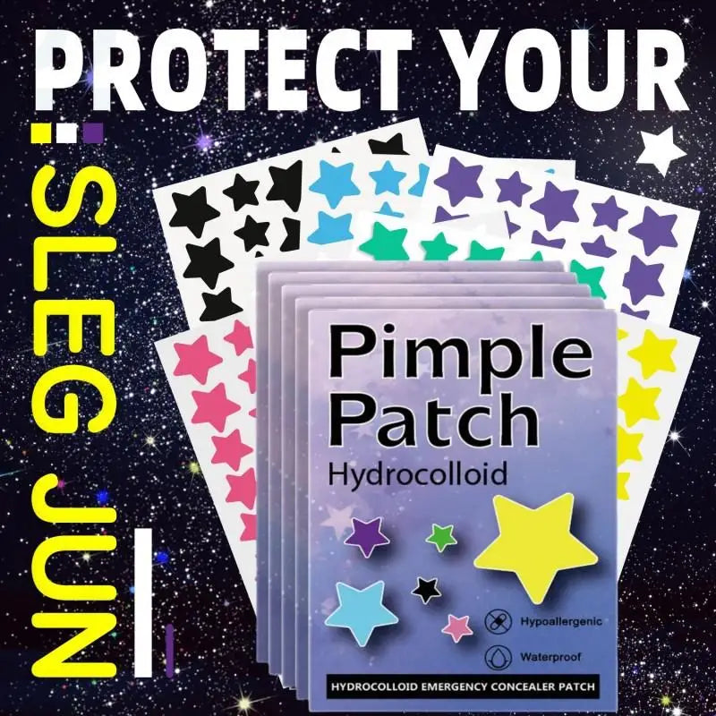 Colorful Star Pimple Patch Bulk Set front of the patch packaging
