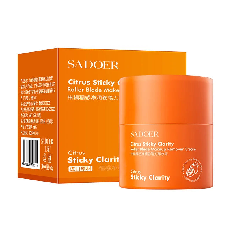 Citrus Makeup Remover Stick Facial Makeup Balm Lip Eye Large Capacity Mild Pencil Sharpener Face Cleansing Balm Cream Skin Care