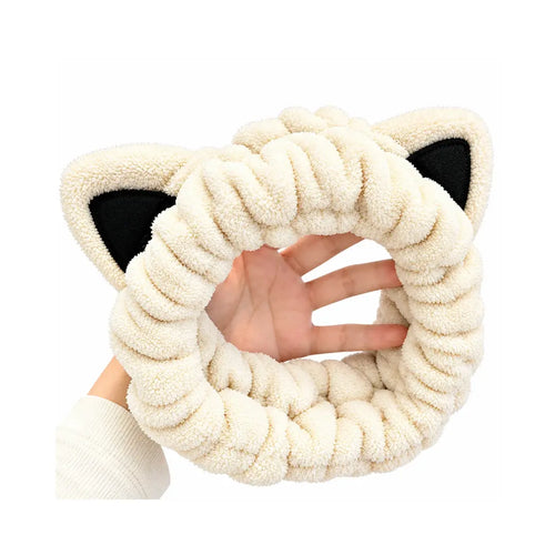 Fluffy Cat Ear Spa Headband