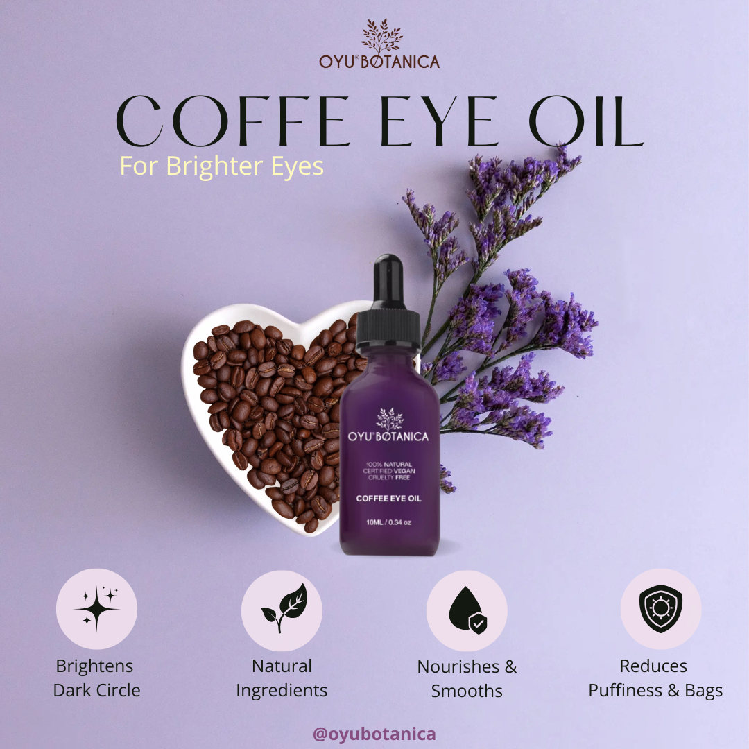 Oyu Botanica Coffee Bean Eye Oil bottle and dropper detail