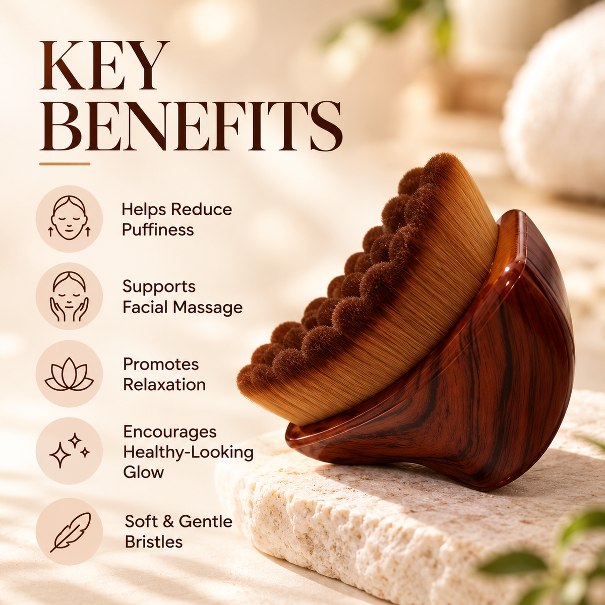 Soft Bristle Facial Massage Brush