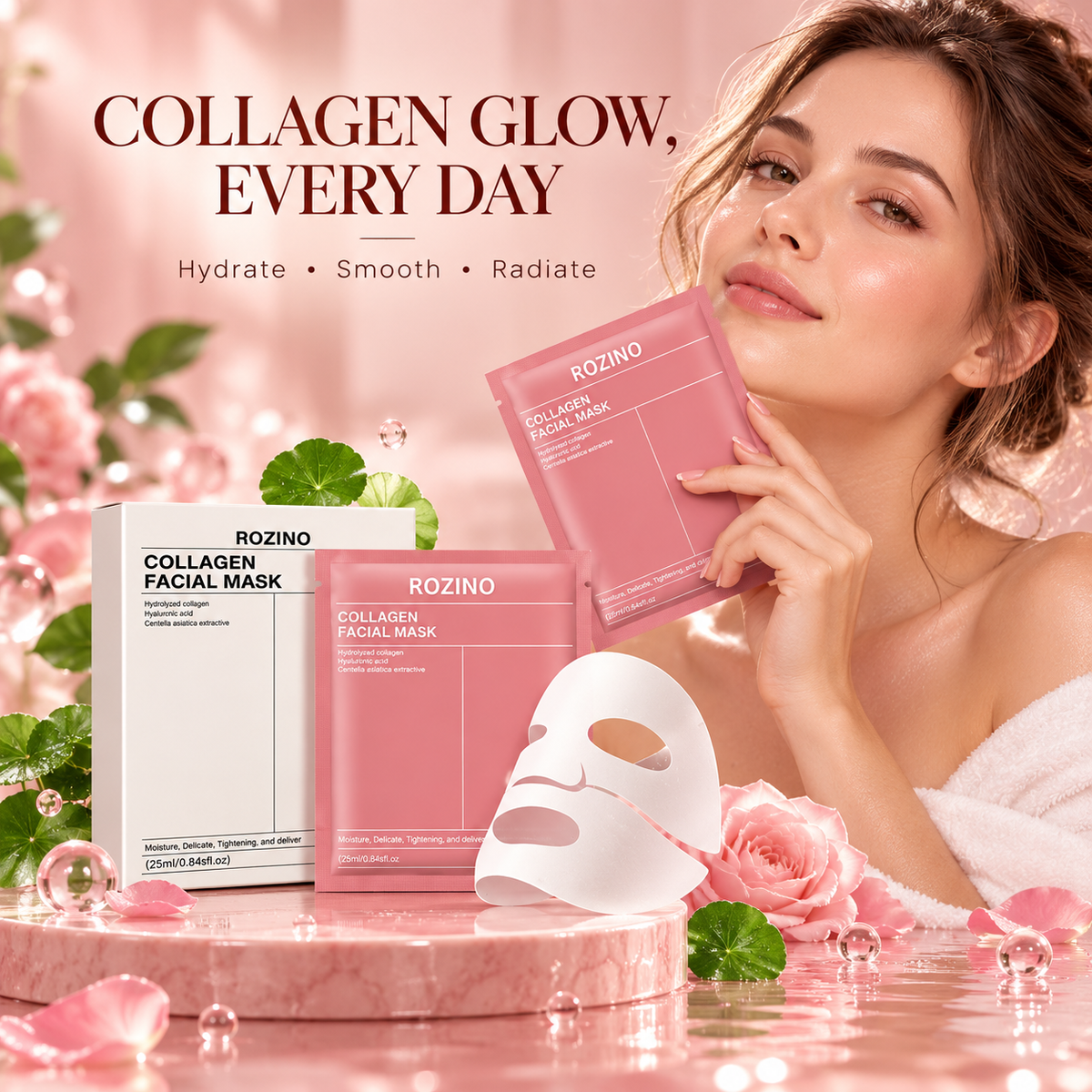 Overnight Collagen Gel Mask, 10 Pack