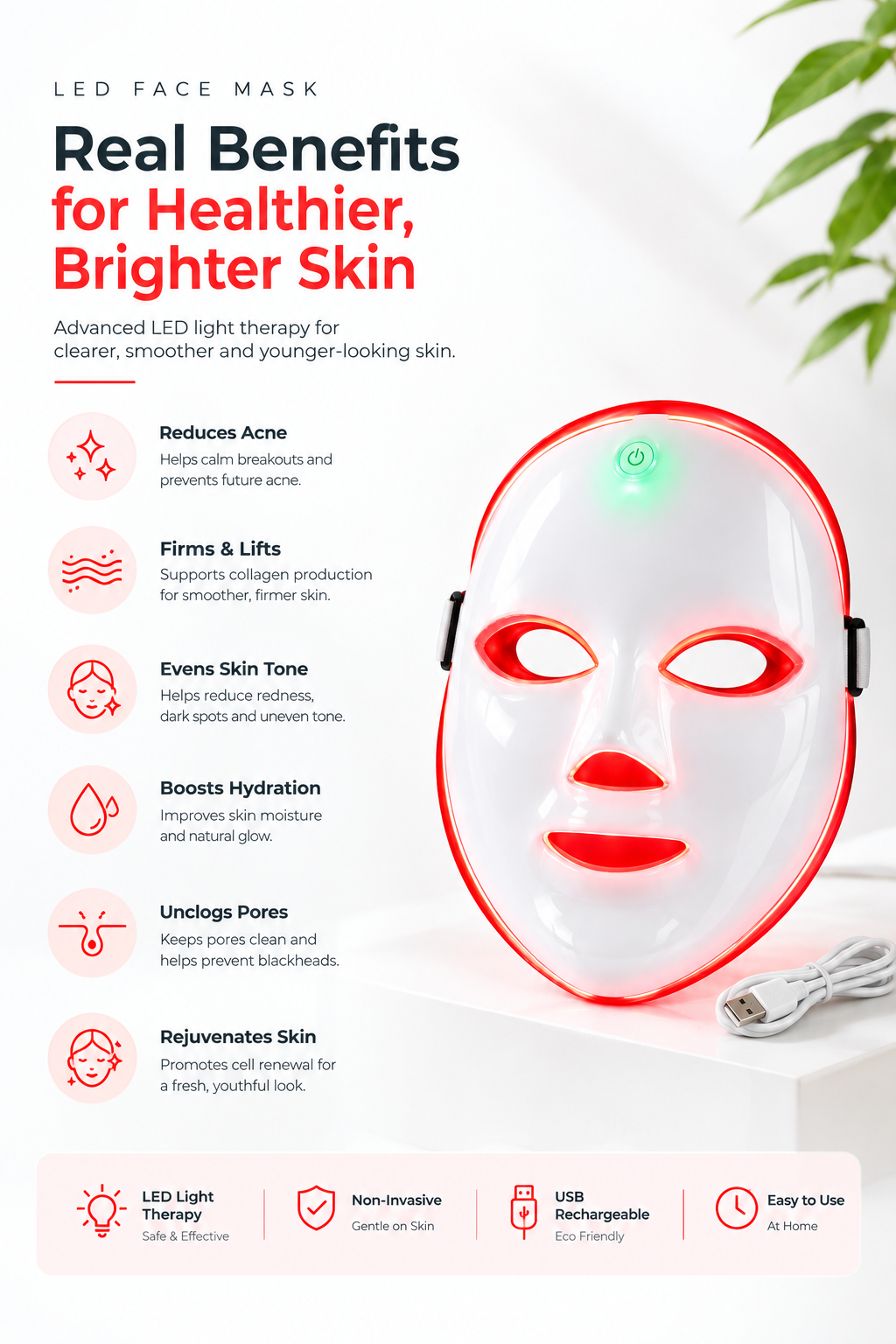 7-Color LED Face Mask