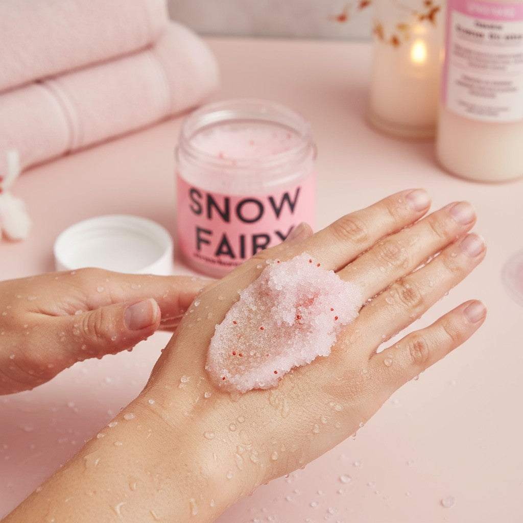 Snow Fairy Strawberry Exfoliating Body Scrub