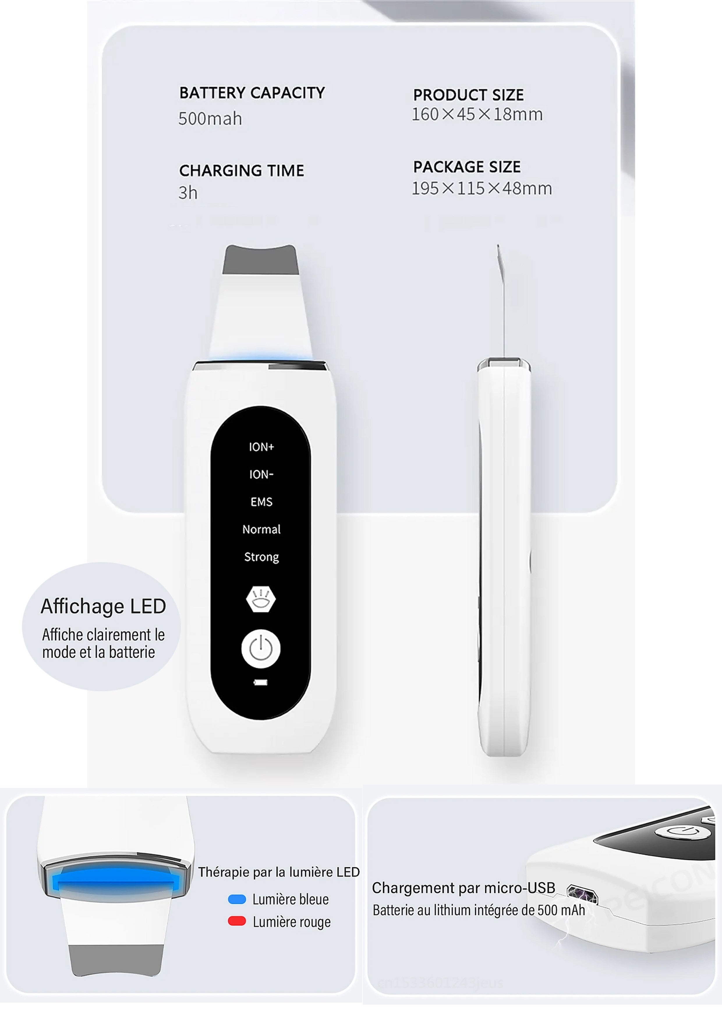 Stellar 5-in-1 Ultrasonic EMS Facial Device with Photon Therapy additional product view 14