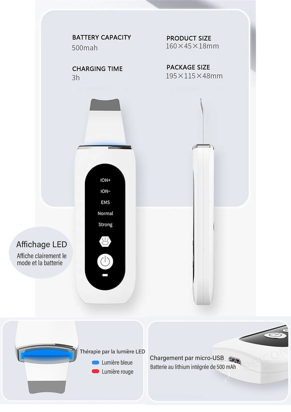 Stellar 5-in-1 Ultrasonic EMS Facial Device with Photon Therapy additional product view 14