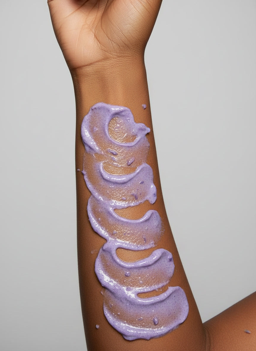 JAZ Black Amethyst Whipped Soap with Exfoliant how-to-use step