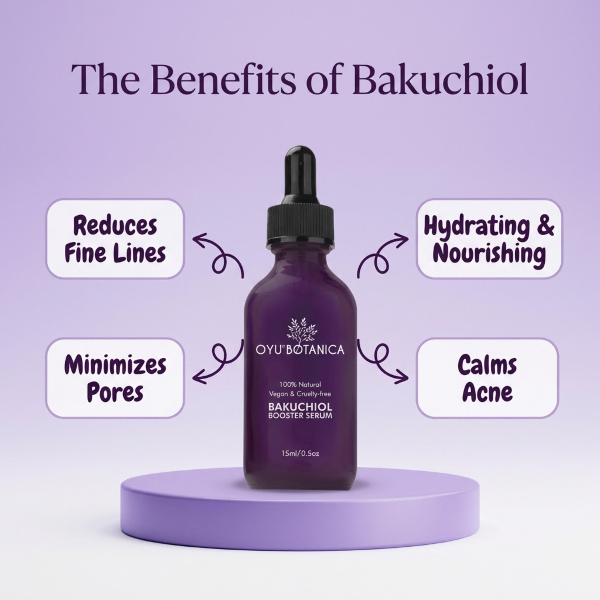 Oyu Botanica Bakuchiol Firming Serum bottle and dropper detail